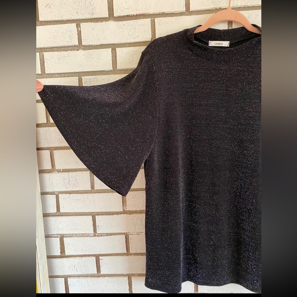 Dressed in LaLa Black Shimmery Top
